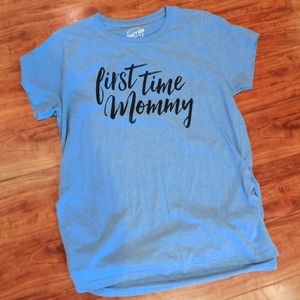 Crazy Dog First Time Mommy Maternity T-Shirt, XL